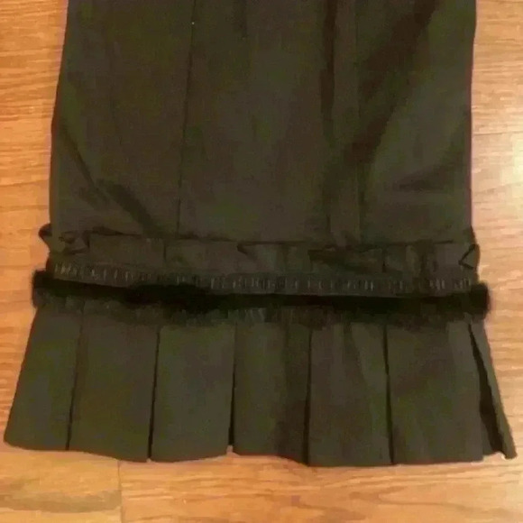 Donna Ricco Little Black Dress Cocktail Dress Ruching Feathers size 10 - Picture 5 of 15